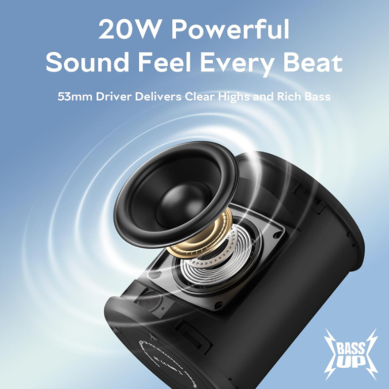 Portable Bluetooth Speaker – 20W - IPX7 - Waterproof - RGB