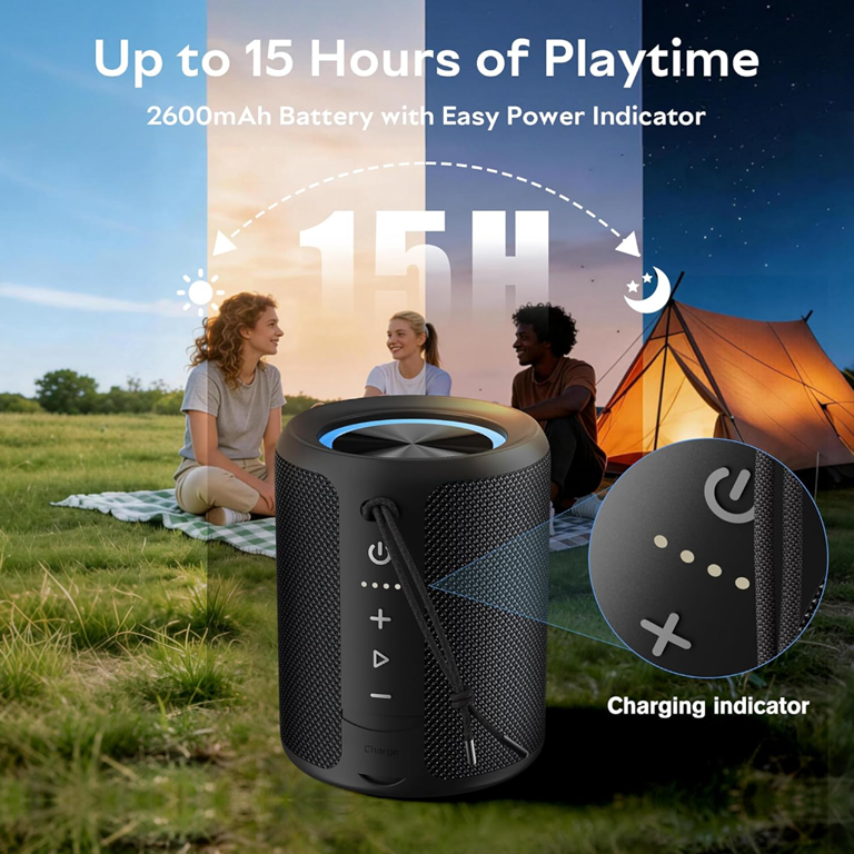 Portable Bluetooth Speaker – 20W - IPX7 - Waterproof - RGB