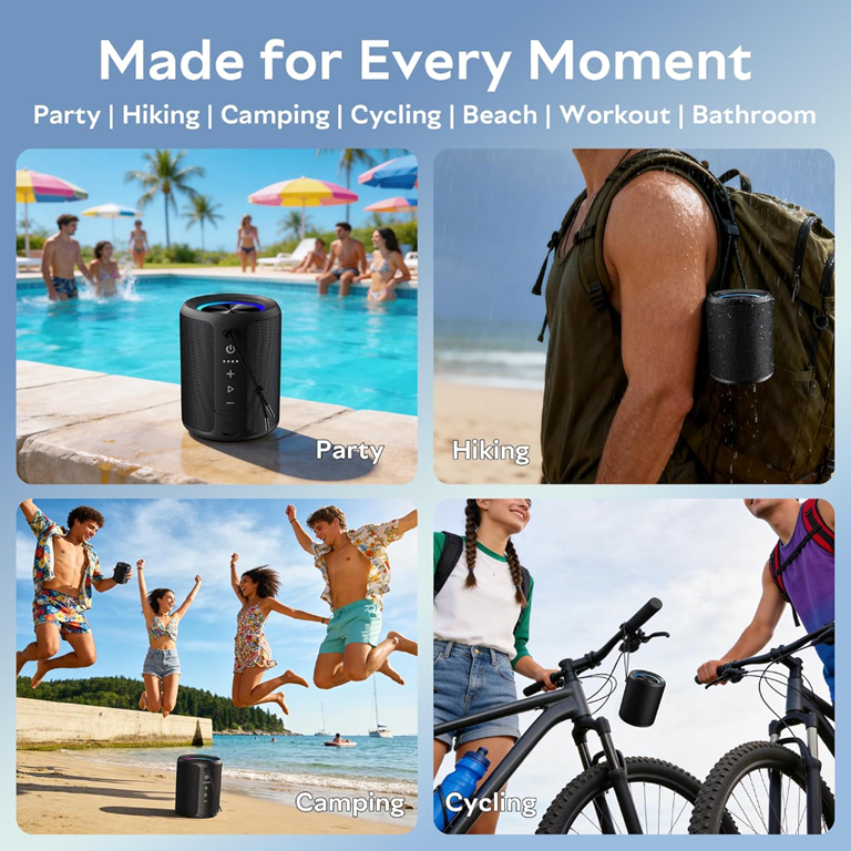 Portable Bluetooth Speaker – 20W - IPX7 - Waterproof - RGB